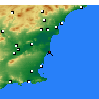 Nearby Forecast Locations - Torrevieja - Carte