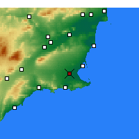 Nearby Forecast Locations - Torre-Pacheco - Carte