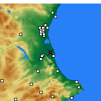 Nearby Forecast Locations - Sueca - Carte