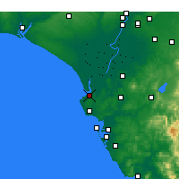 Nearby Forecast Locations - Sanlúcar de Barrameda - Carte