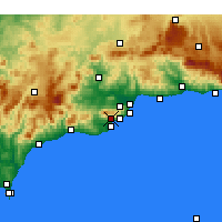 Nearby Forecast Locations - Mijas - Carte