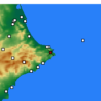Nearby Forecast Locations - Xàbia - Carte