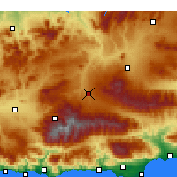 Nearby Forecast Locations - Guadix - Carte