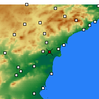 Nearby Forecast Locations - Guardamar del Segura - Carte