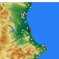 Nearby Forecast Locations - Cullera - Carte