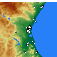 Nearby Forecast Locations - Quart de Poblet - Carte