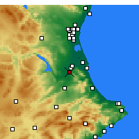 Nearby Forecast Locations - Carcaixent - Carte