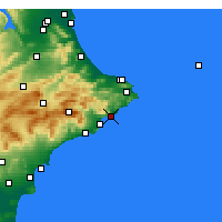 Nearby Forecast Locations - Calp - Carte