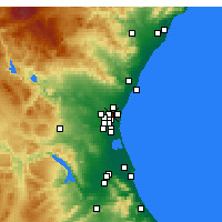 Nearby Forecast Locations - Burjassot - Carte