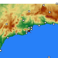 Nearby Forecast Locations - Benalmádena - Carte
