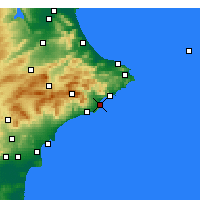Nearby Forecast Locations - Altea - Carte