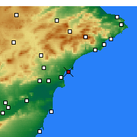 Nearby Forecast Locations - Santa Pola - Carte