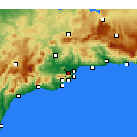 Nearby Forecast Locations - Alhaurín de la Torre - Carte