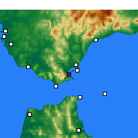 Nearby Forecast Locations - Algésiras - Carte