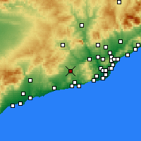 Nearby Forecast Locations - Vilafranca del Penedès - Carte