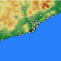 Nearby Forecast Locations - Viladecans - Carte