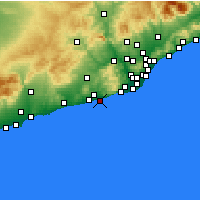 Nearby Forecast Locations - Sitges - Carte