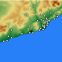 Nearby Forecast Locations - Sant Pere de Ribes - Carte