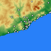 Nearby Forecast Locations - Sant Feliu de Llobregat - Carte