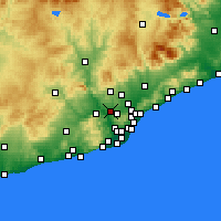 Nearby Forecast Locations - Rubi - Carte