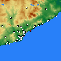 Nearby Forecast Locations - Premià de Mar - Carte