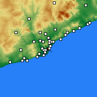 Nearby Forecast Locations - Eixample - Carte