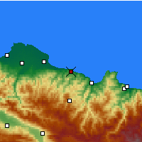 Nearby Forecast Locations - Ünye - Carte