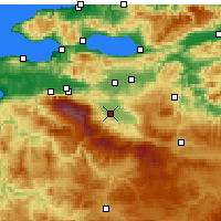 Nearby Forecast Locations - İnegöl - Carte