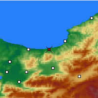 Nearby Forecast Locations - Akçakoca - Carte