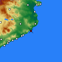 Nearby Forecast Locations - Sant Feliu de Guíxols - Carte