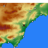 Nearby Forecast Locations - Villaricos - Carte