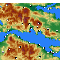 Nearby Forecast Locations - Galaxídi - Carte