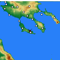 Nearby Forecast Locations - Pefkochóri - Carte