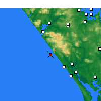 Nearby Forecast Locations - Maunganui Bluff - Carte