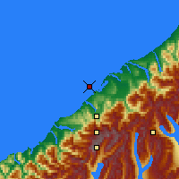 Nearby Forecast Locations - Ōkārito - Carte