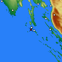 Nearby Forecast Locations - Ćunski - Carte
