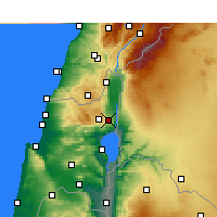 Nearby Forecast Locations - Rosh Pina - Carte