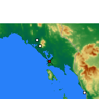 Nearby Forecast Locations - Trat - Carte