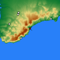 Nearby Forecast Locations - Alouchta - Carte