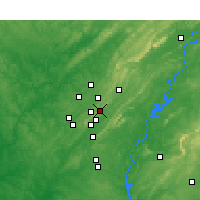 Nearby Forecast Locations - Mountain Brook - Carte