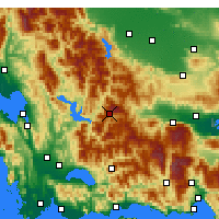 Nearby Forecast Locations - Karpenísi - Carte