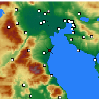 Nearby Forecast Locations - Korinós - Carte