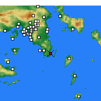 Nearby Forecast Locations - Lávrio - Carte