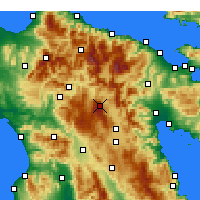 Nearby Forecast Locations - Levídi - Carte