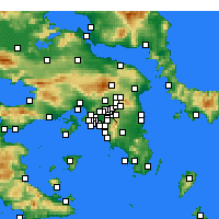 Nearby Forecast Locations - Néo Psychikó - Carte