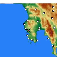 Nearby Forecast Locations - Dème de Néstoras - Carte