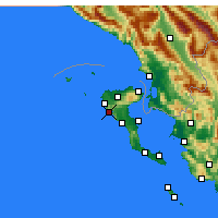 Nearby Forecast Locations - Paleokastrítsa - Carte