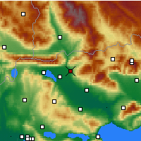 Nearby Forecast Locations - Sidirókastro - Carte