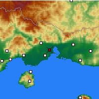 Nearby Forecast Locations - Vistonída - Carte