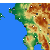 Nearby Forecast Locations - Zacháro - Carte
